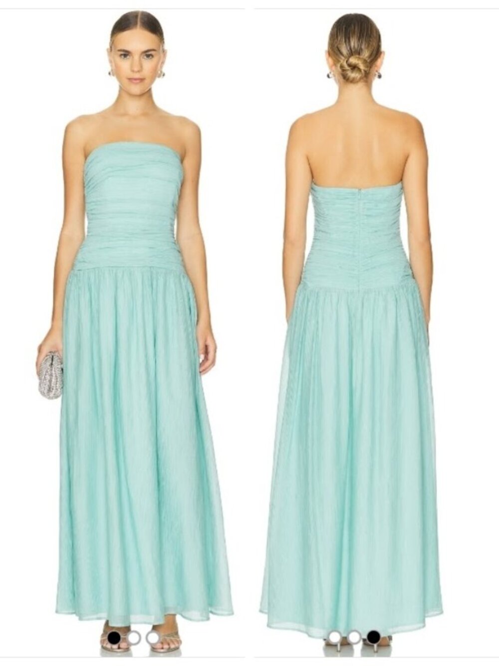 NWT Line & Dot Delia Dress In Teal Size M